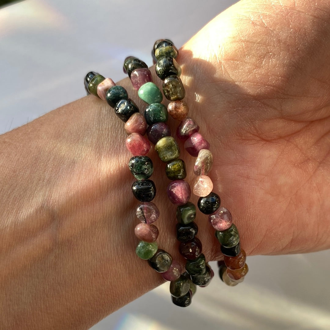 Tourmaline Tumbled Stretch Bracelet - Moon Room Shop and Wellness