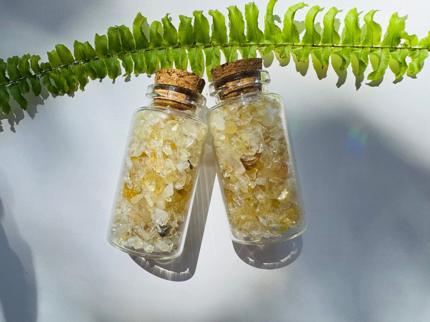 Citrine Gem Chip 25 ml Glass Jar - Moon Room Shop and Wellness