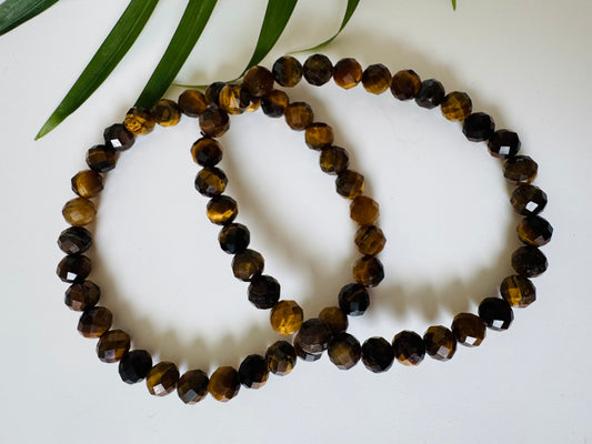 Tiger's Eye Faceted Stretch Bracelet 6mm - Moon Room Shop and Wellness