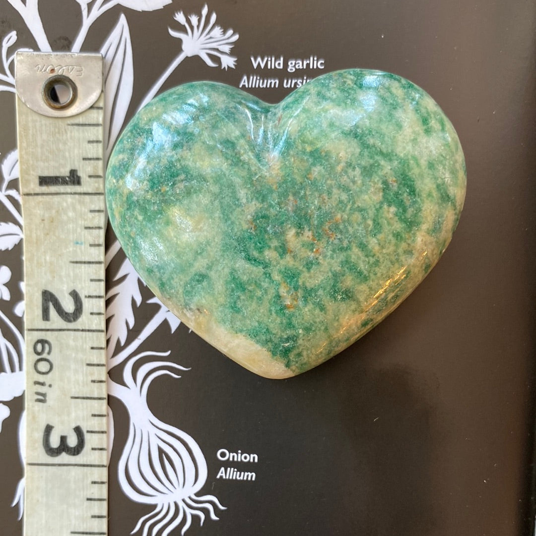 Green Aventurine Heart 85 grams - Moon Room Shop and Wellness