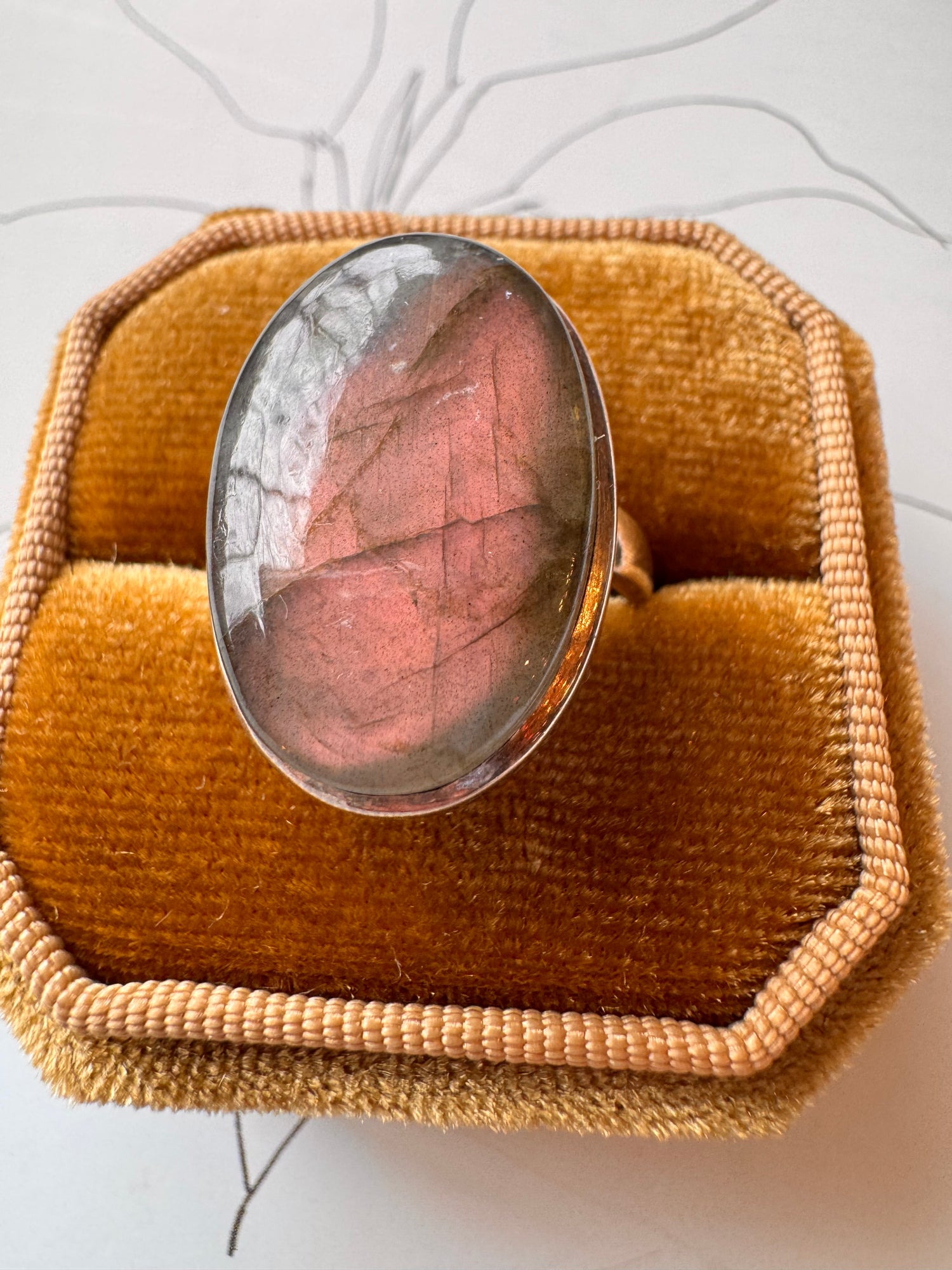 Purple Flash Labradorite Sterling Silver Ring - Moon Room Shop and Wellness