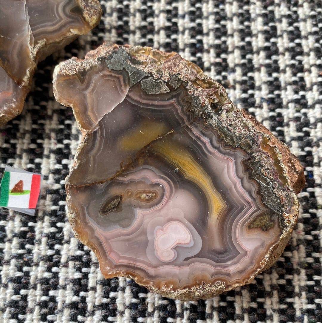 Banded Agate Geode Pair- Mexico (2 Piece) - Moon Room Shop and Wellness