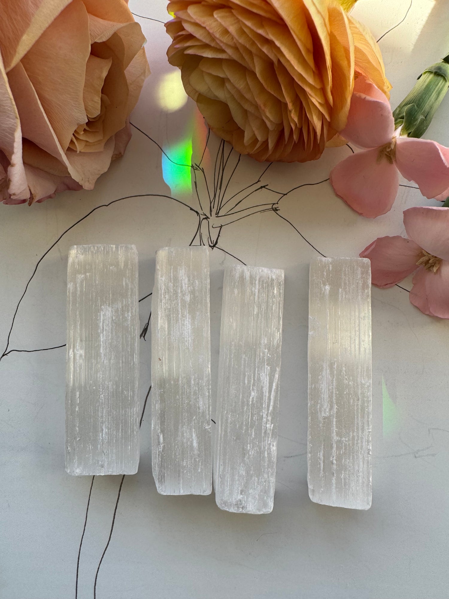 Selenite Stick Small 2 inch - Moon Room Shop and Wellness