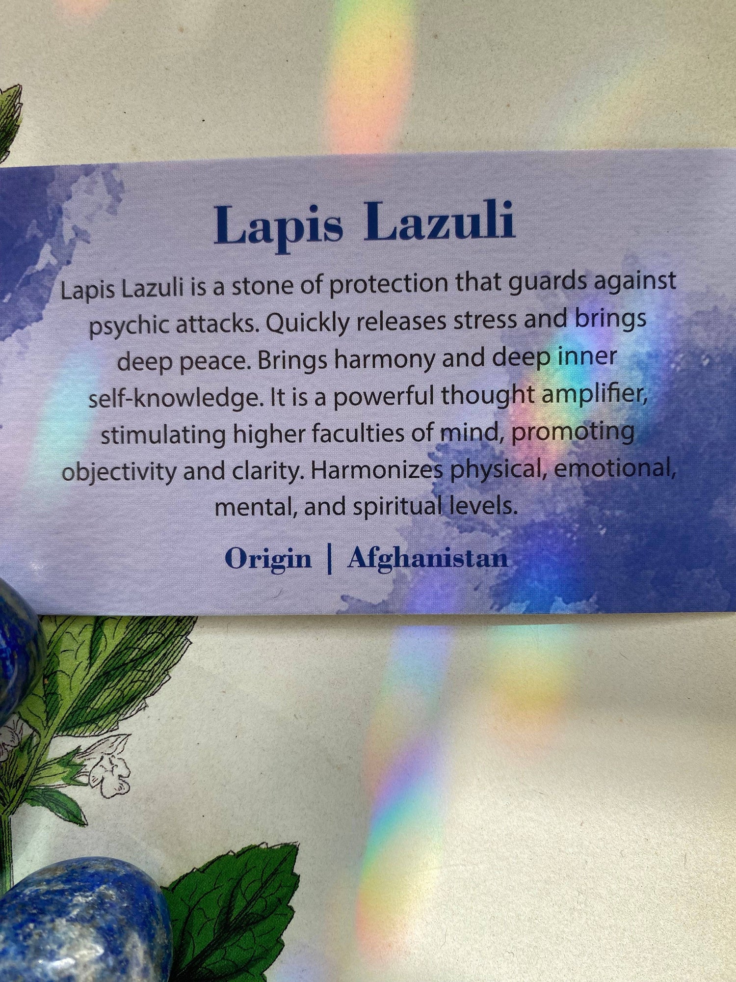 Lapis Lazuli Tumbled Stone - Moon Room Shop and Wellness