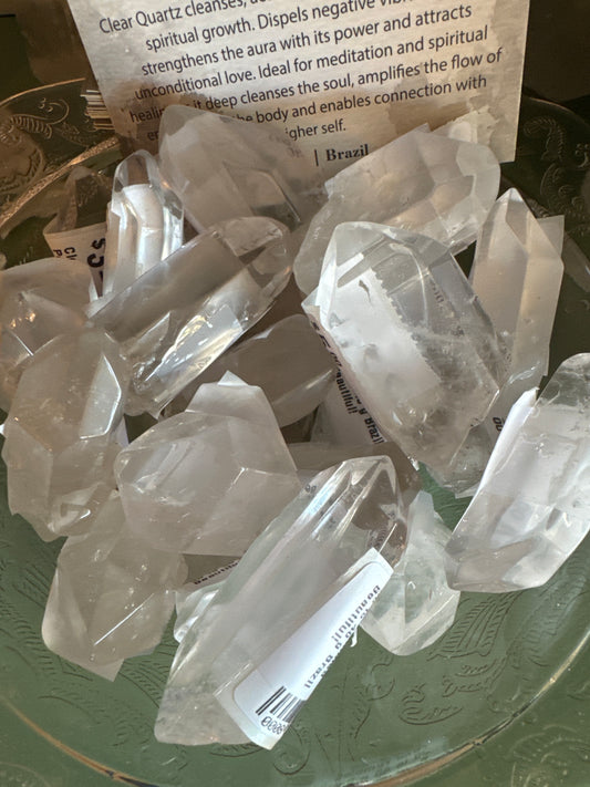 Clear Quartz Point Tumbled 30 to 40 g Brazil Beautiful! - Moon Room Shop and Wellness