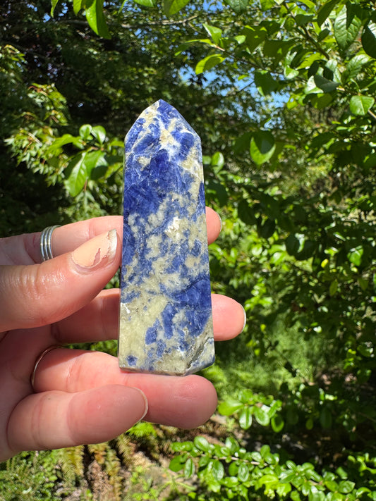 Sodalite Tower/Obelisk 86 g - Moon Room Shop and Wellness