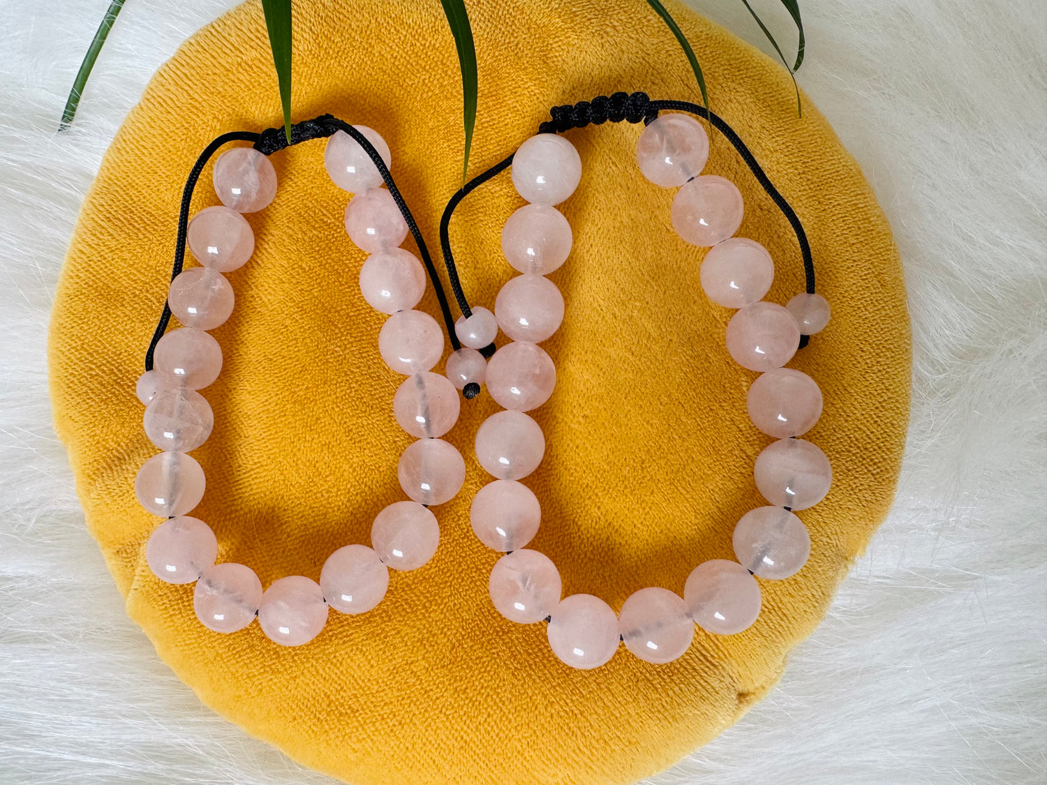 Rose Quartz Adjustable Bracelet 10 mm - Moon Room Shop and Wellness