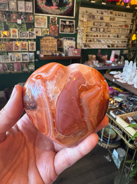 Carnelian Heart 408 g Madagascar - Moon Room Shop and Wellness