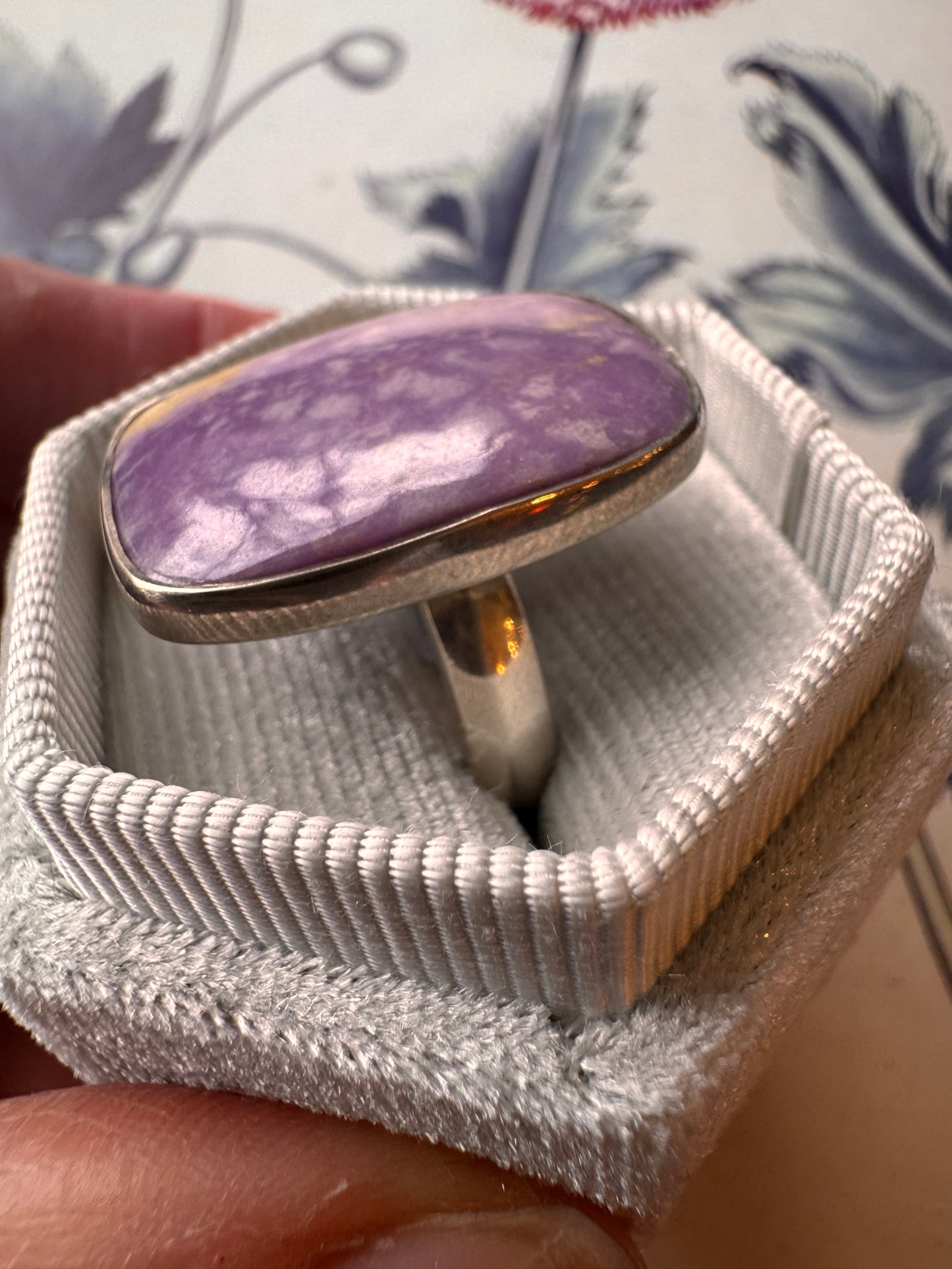 Phosphosiderite Sterling Silver Adjustable Ring - Moon Room Shop and Wellness