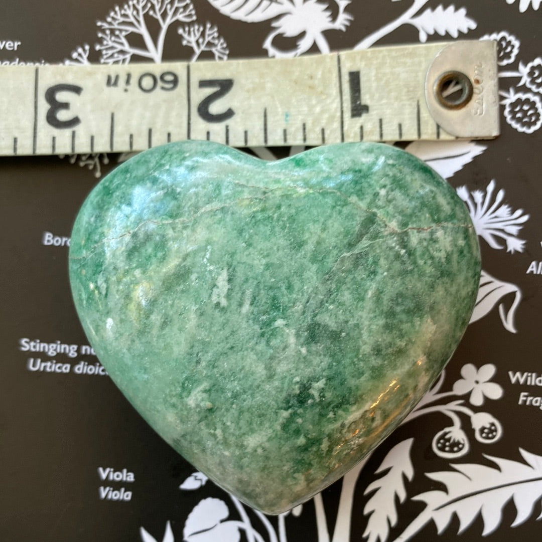 Green Aventurine Heart 138 grams - Moon Room Shop and Wellness