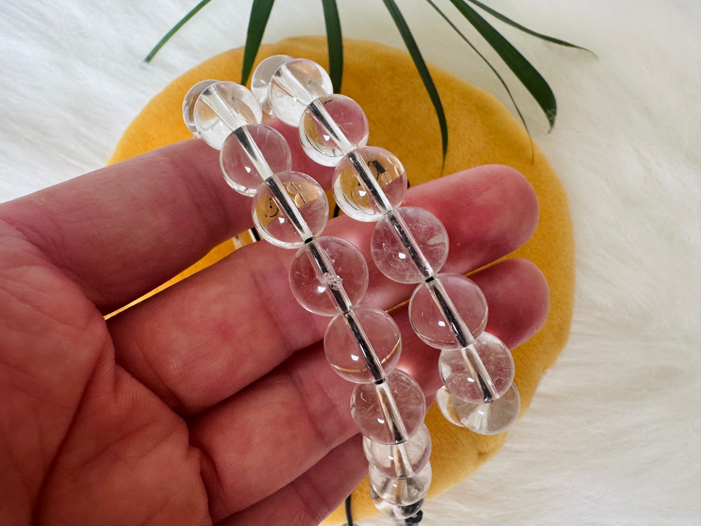 Clear Quartz Grade A++ 10 mm Adjustable Bracelet - Moon Room Shop and Wellness