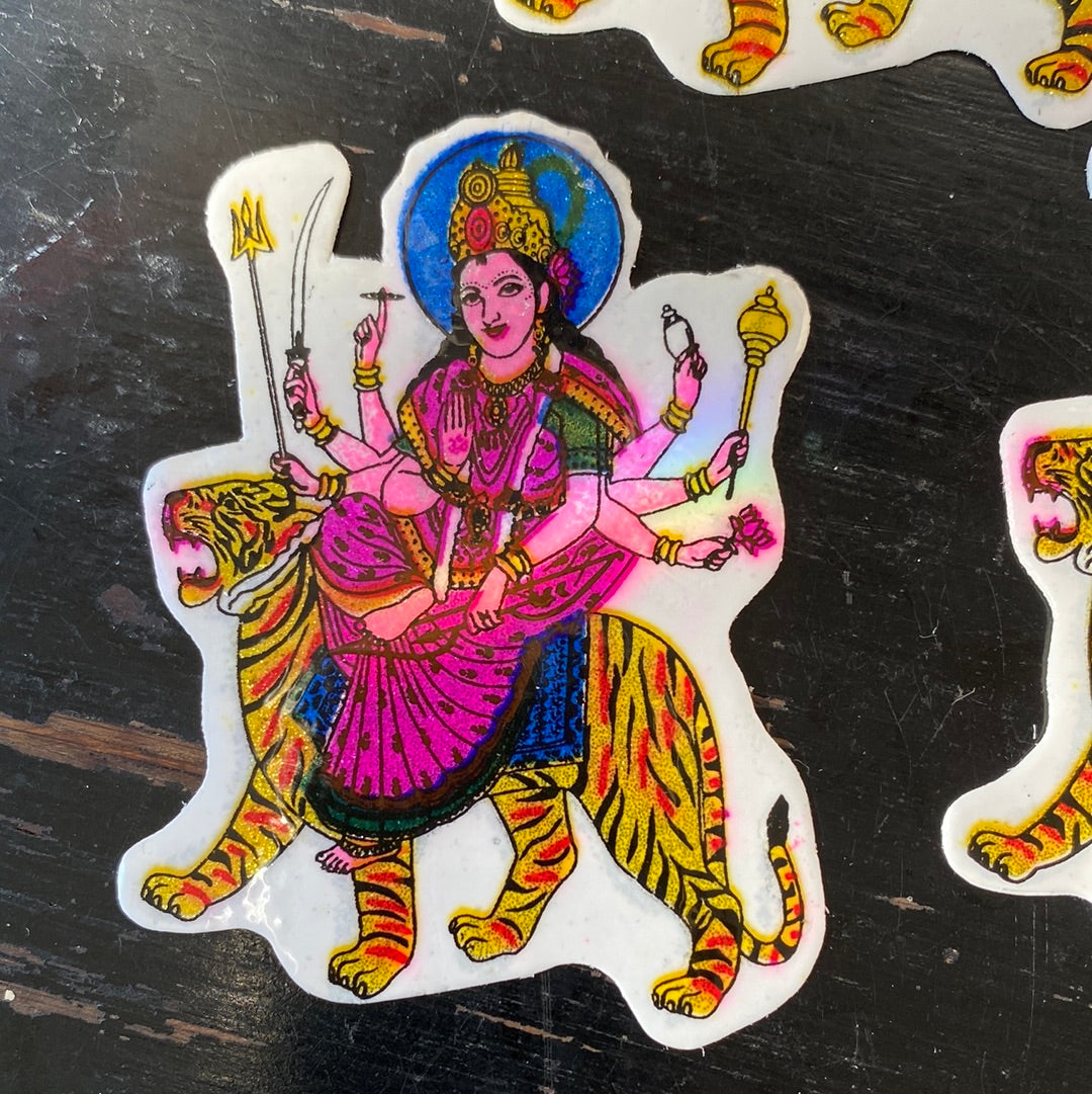 Goddess Durga - protection, strength, motherhood, destruction, and wars Sticker - Moon Room Shop and Wellness
