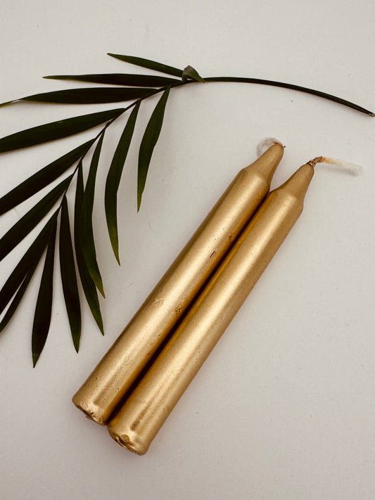 Gold Intention Candle 4 inch - Moon Room Shop and Wellness