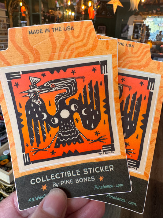 Heron Moon Dance Sticker - Moon Room Shop and Wellness
