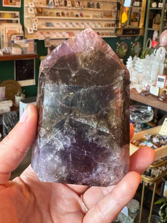 Super Seven/Melody Stone Gorgeous Tower 394 g- Brazil - Moon Room Shop and Wellness