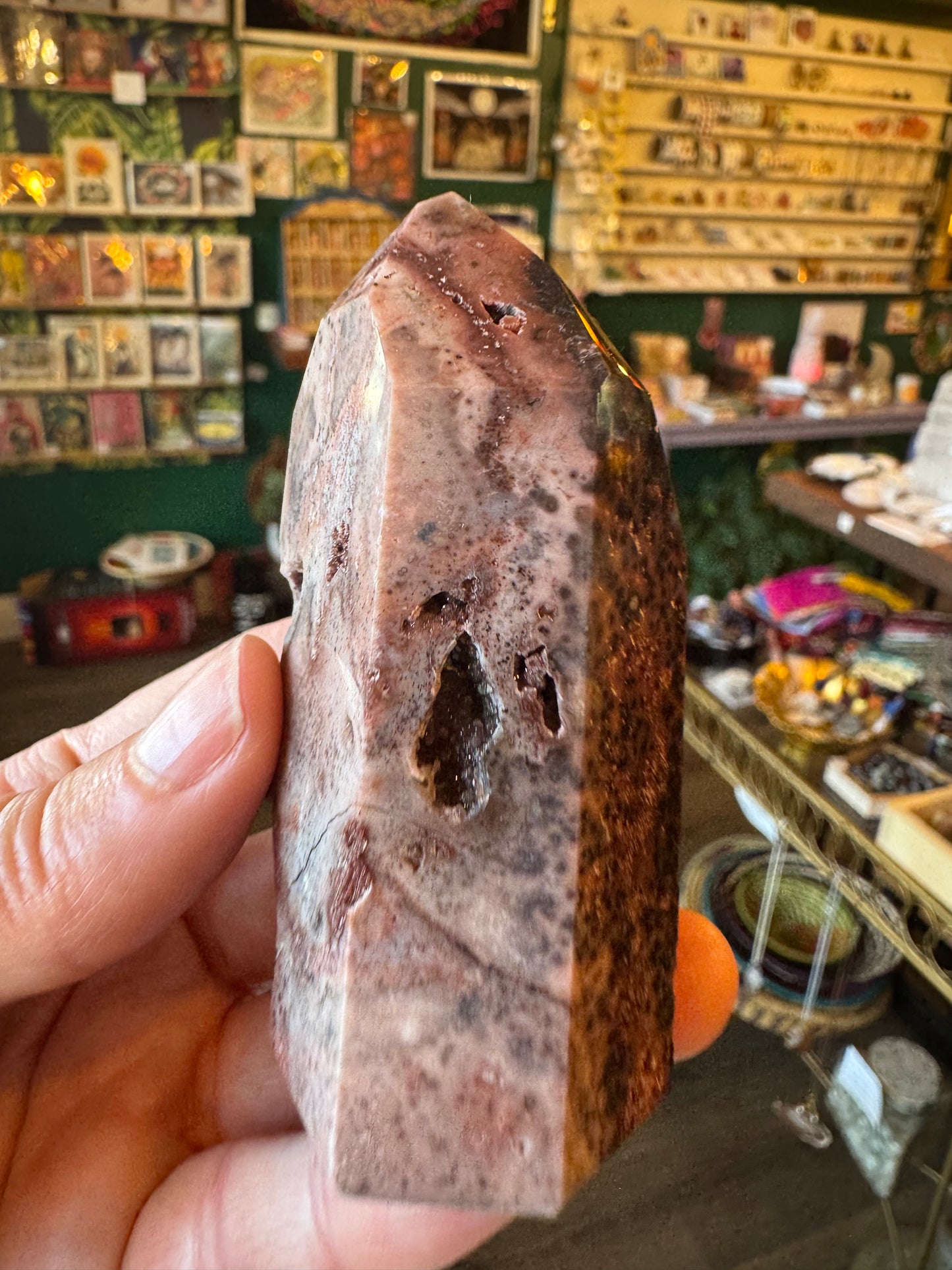 Chalcedony & Druzy Quartz Tower 172 g Brazil - Moon Room Shop and Wellness