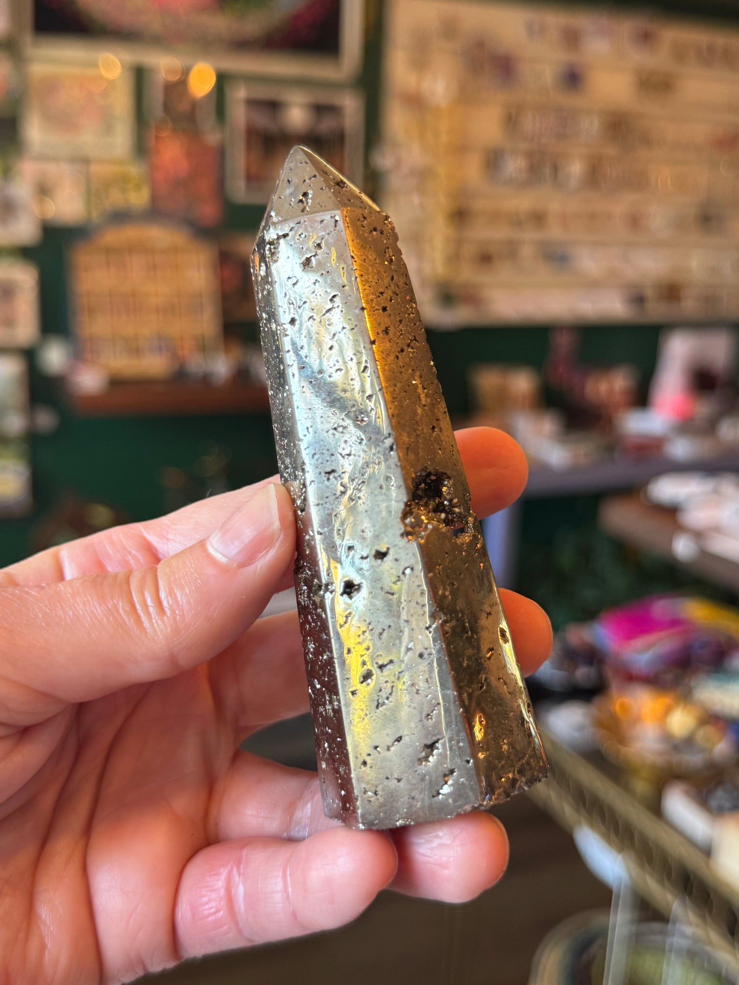 Pyrite Tower/Obelisk 252 g   Peru - Moon Room Shop and Wellness