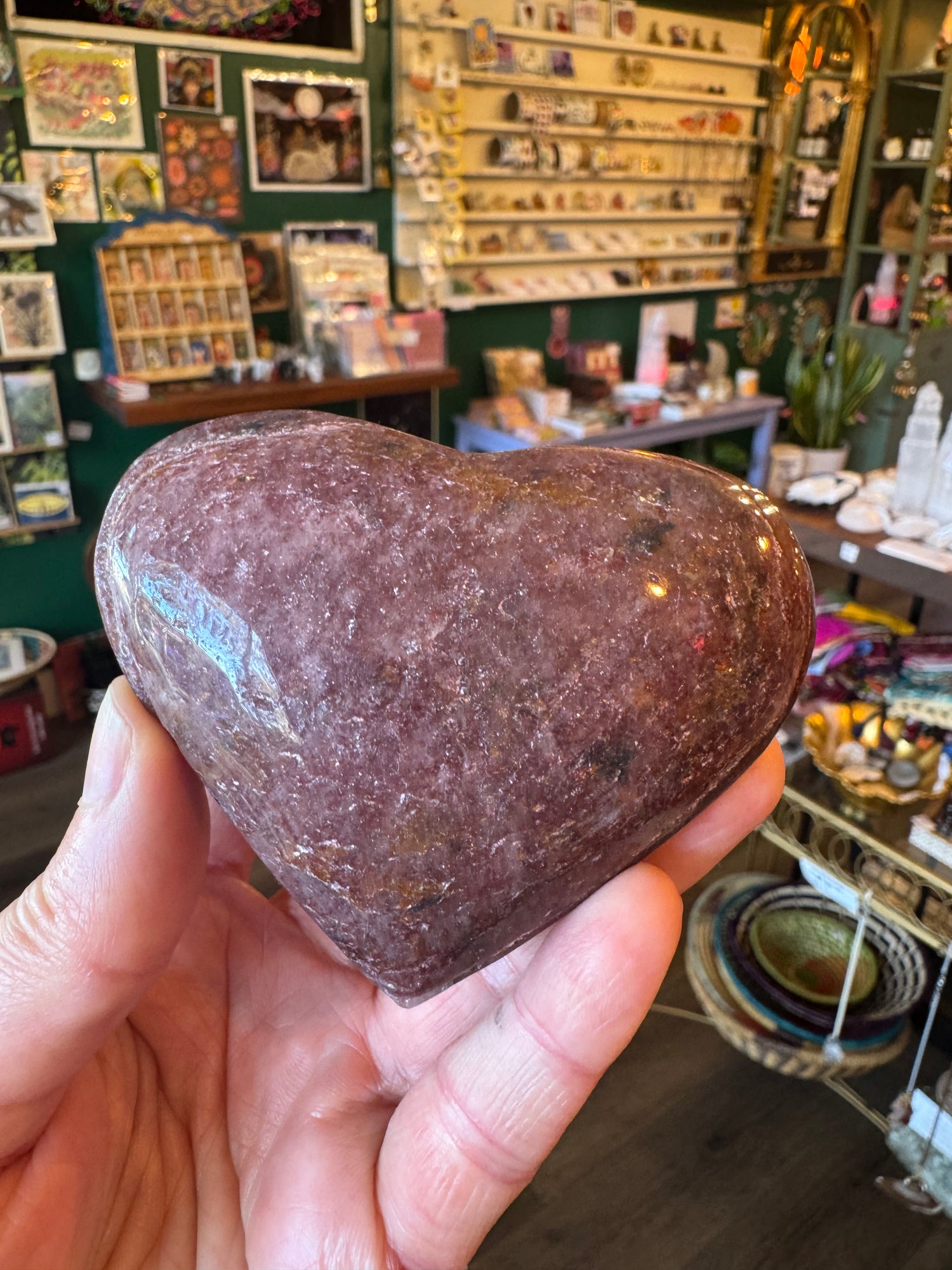 Strawberry Quartz Heart 165 g Brazil - Moon Room Shop and Wellness