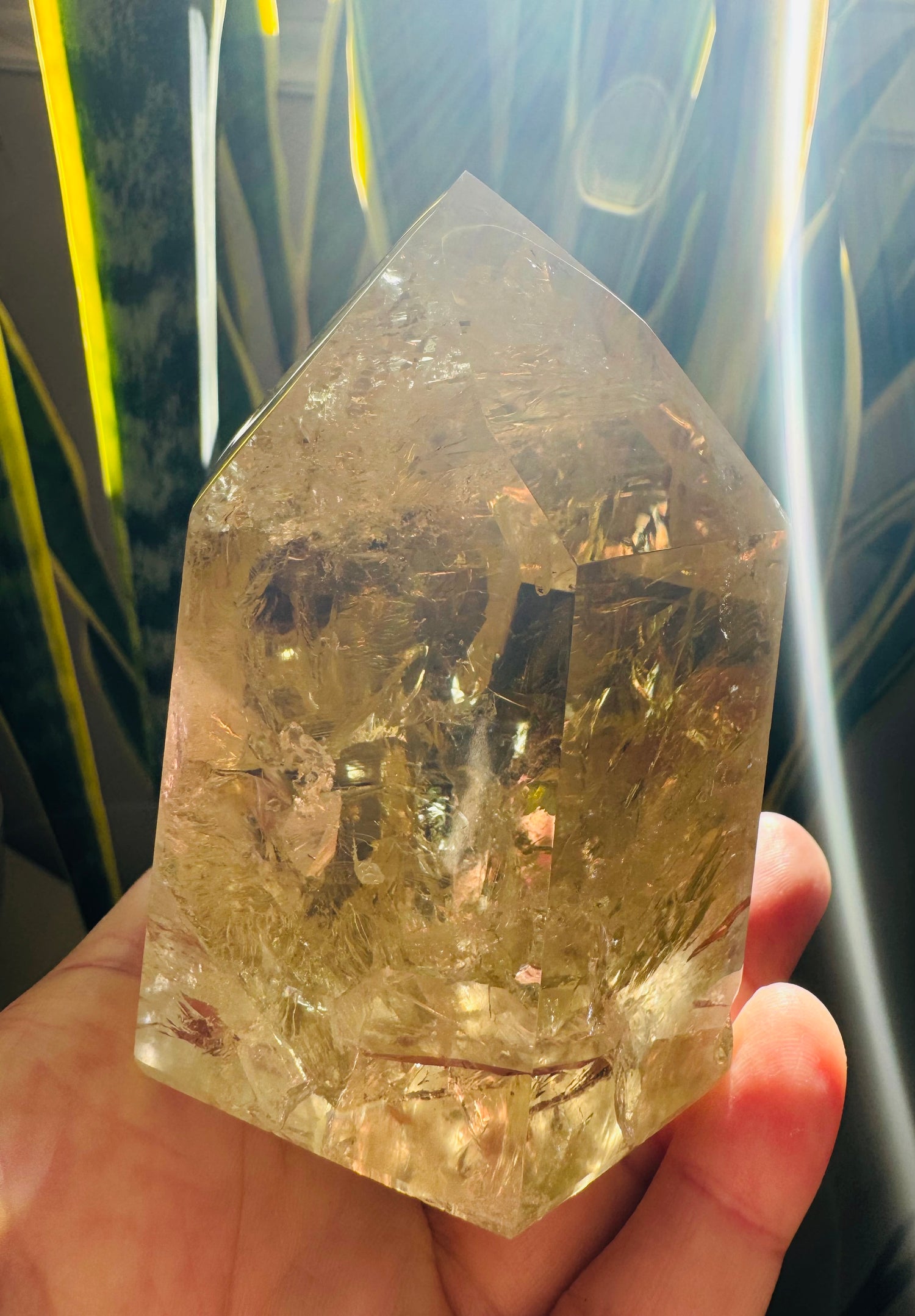 Lemon Quartz Tower 358 g  Brazil Gorgeous - Moon Room Shop and Wellness