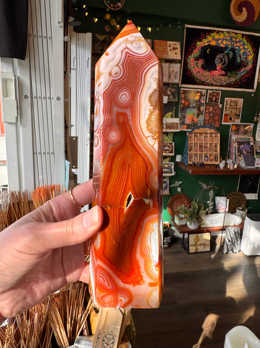 Carnelian Tower/Obelisk 2.2 lb - Moon Room Shop and Wellness