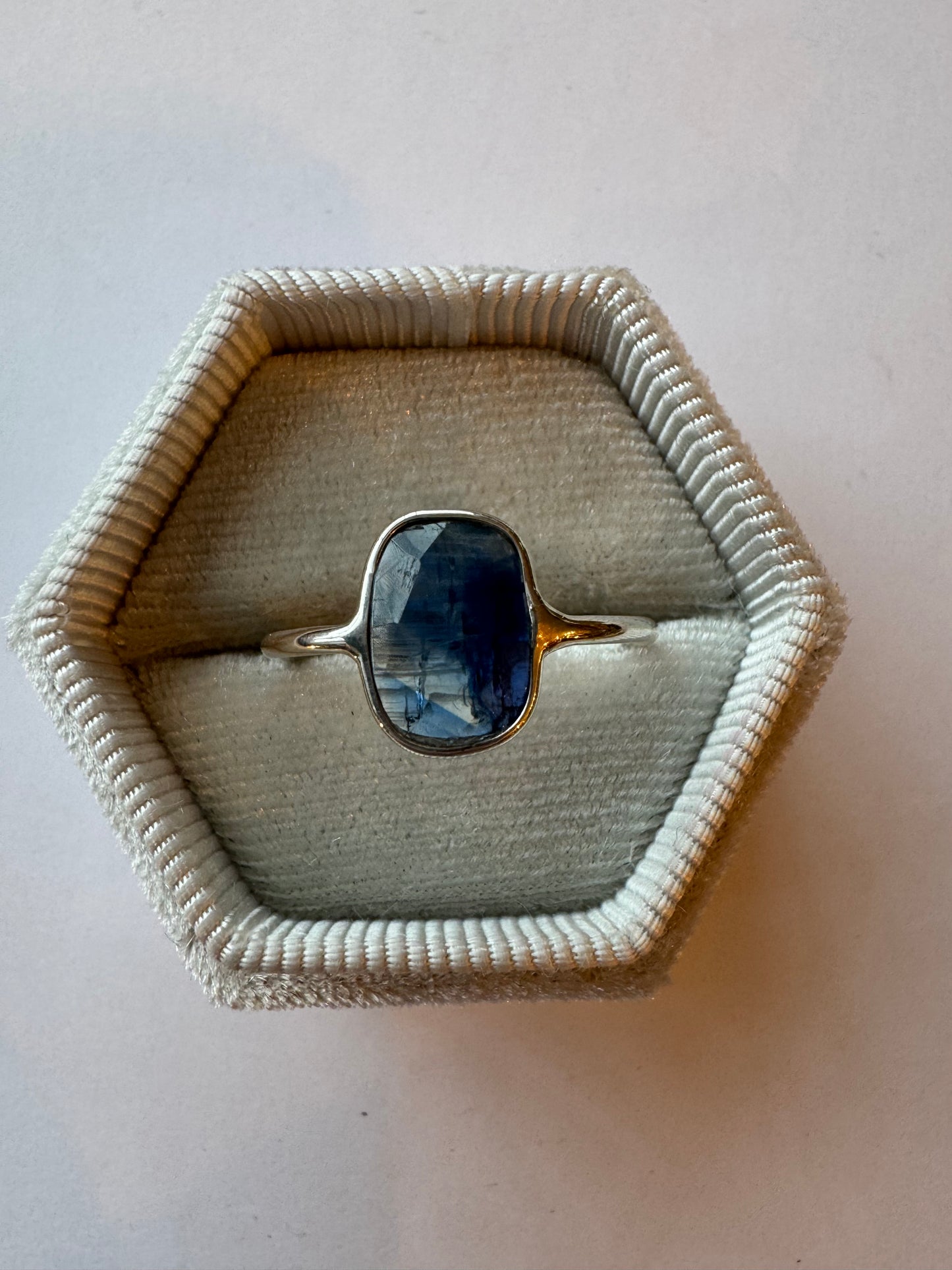 Blue Kyanite Sterling SIlver Ring Size 9 - Moon Room Shop and Wellness