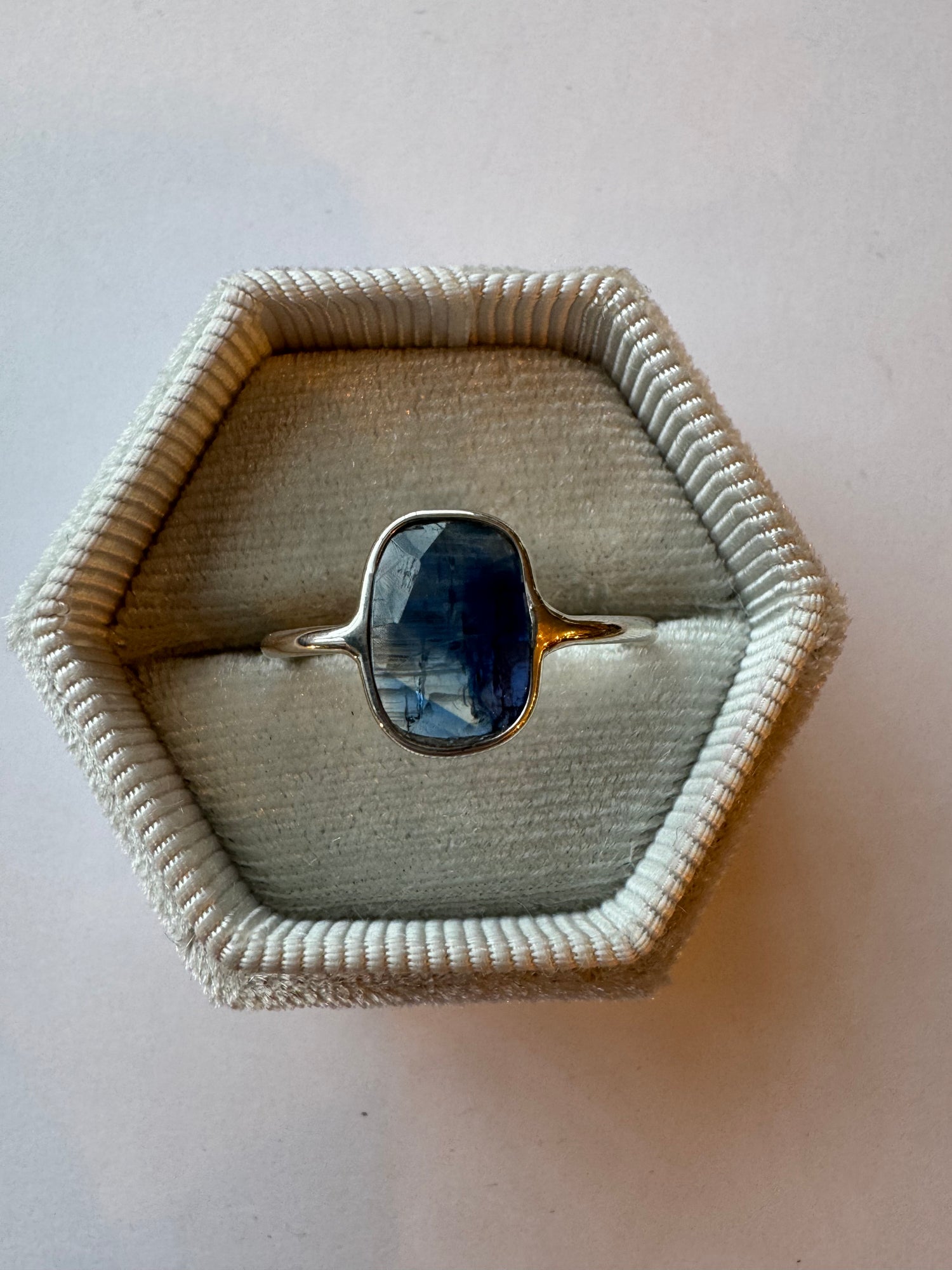Blue Kyanite Sterling SIlver Ring Size 9 - Moon Room Shop and Wellness