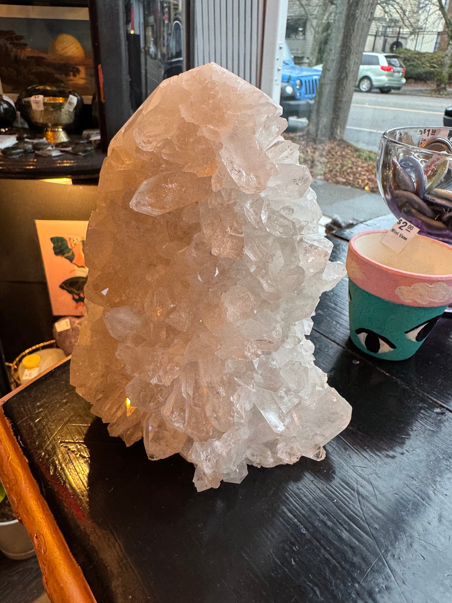 Clear Quartz Cluster Standing Point 2.82 lb Beautiful Brazil - Moon Room Shop and Wellness