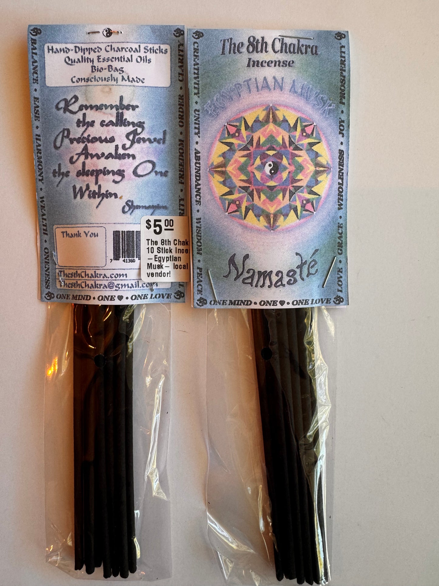 The 8th Chakra 10 Stick Incense -Egyptian Musk- local vendor! - Moon Room Shop and Wellness