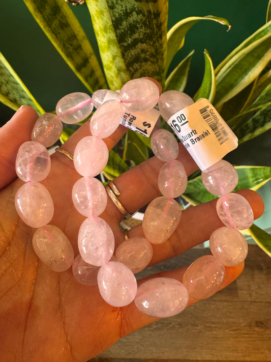 Rose Quartz Tumble Bracelet - Moon Room Shop and Wellness