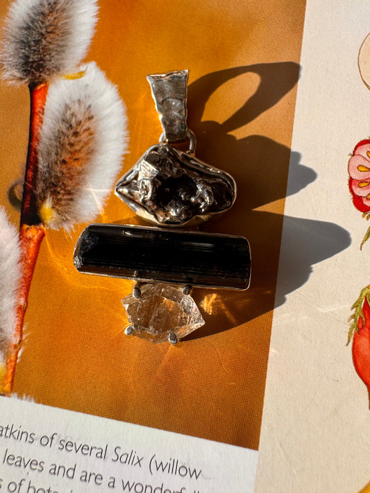 High Vibes Terrestrial Unisex Sterling Silver Pendant - Moon Room Shop and Wellness