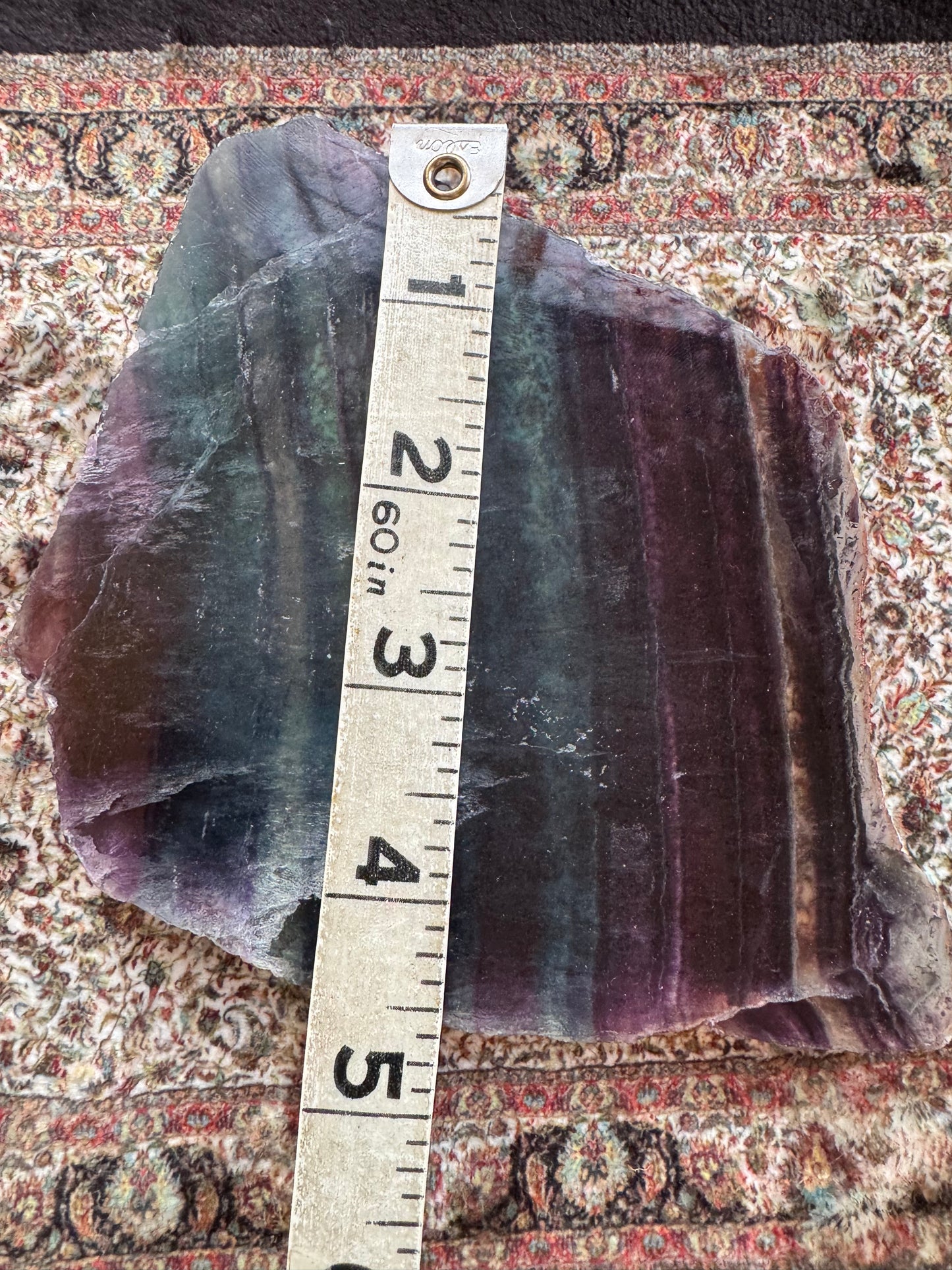 Rainbow Fluorite Slab 318 g with Stand Beauty!