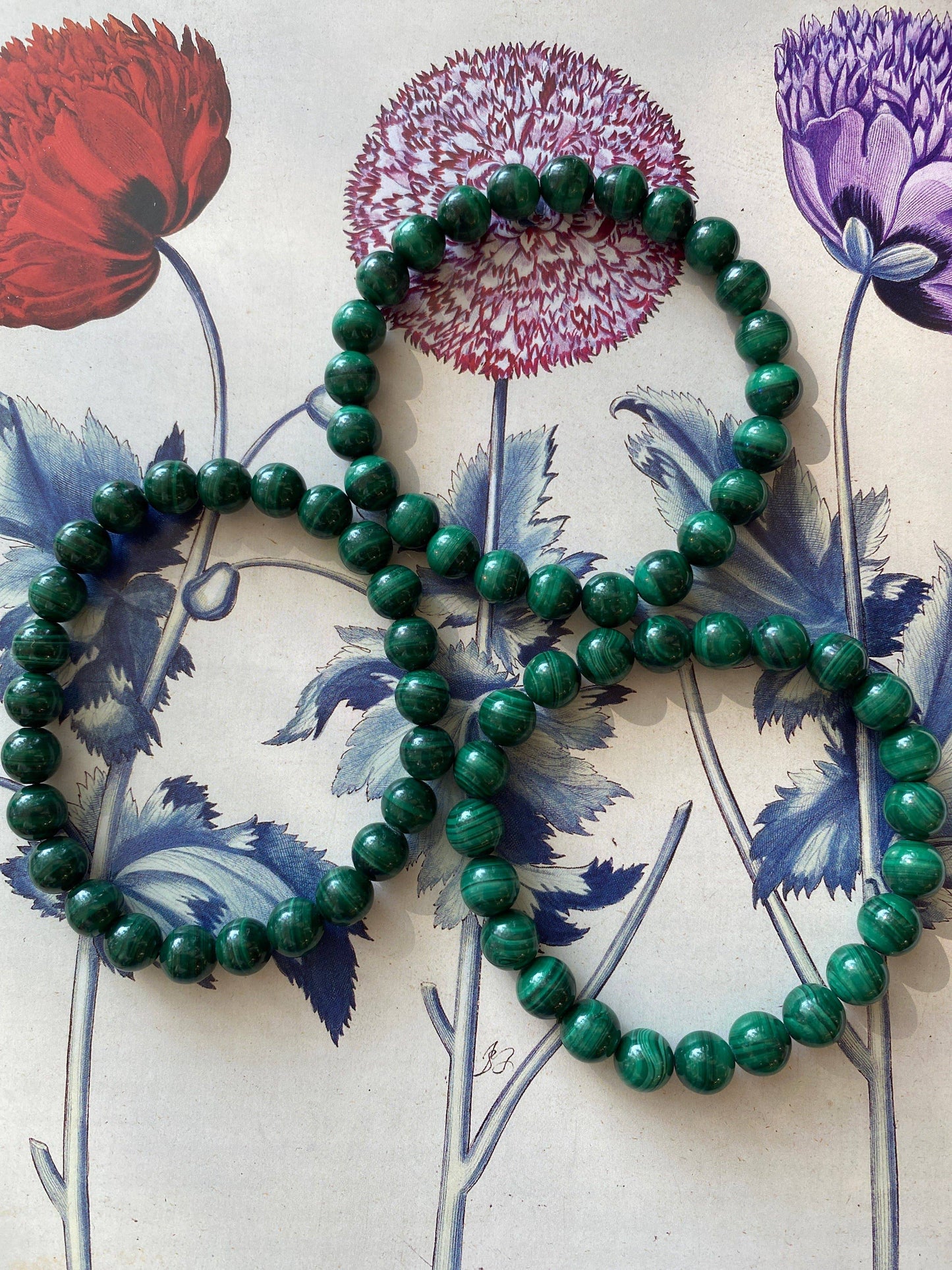 Malachite Stretch Bracelet 8 mm - Moon Room Shop and Wellness