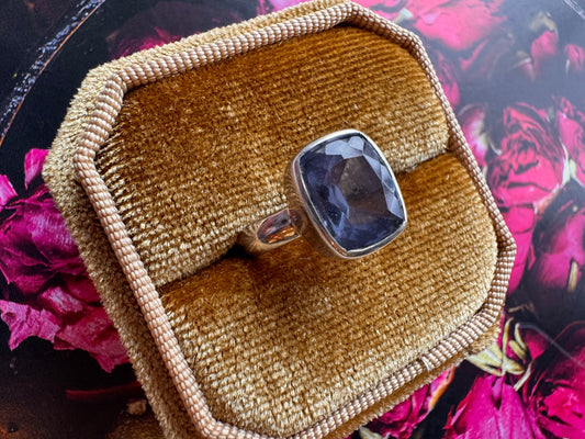 Purple Fluorite Sterling Silver Ring Size 7 - Moon Room Shop and Wellness