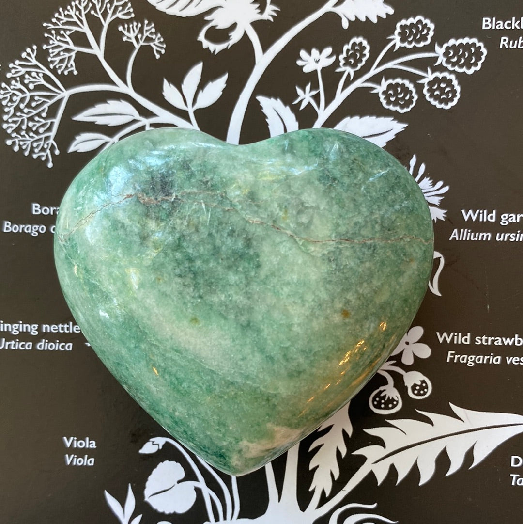 Green Aventurine Heart 138 grams - Moon Room Shop and Wellness