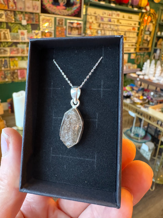 Herkimer Diamond Sterling Silver Necklace 20 " Chain - Moon Room Shop and Wellness