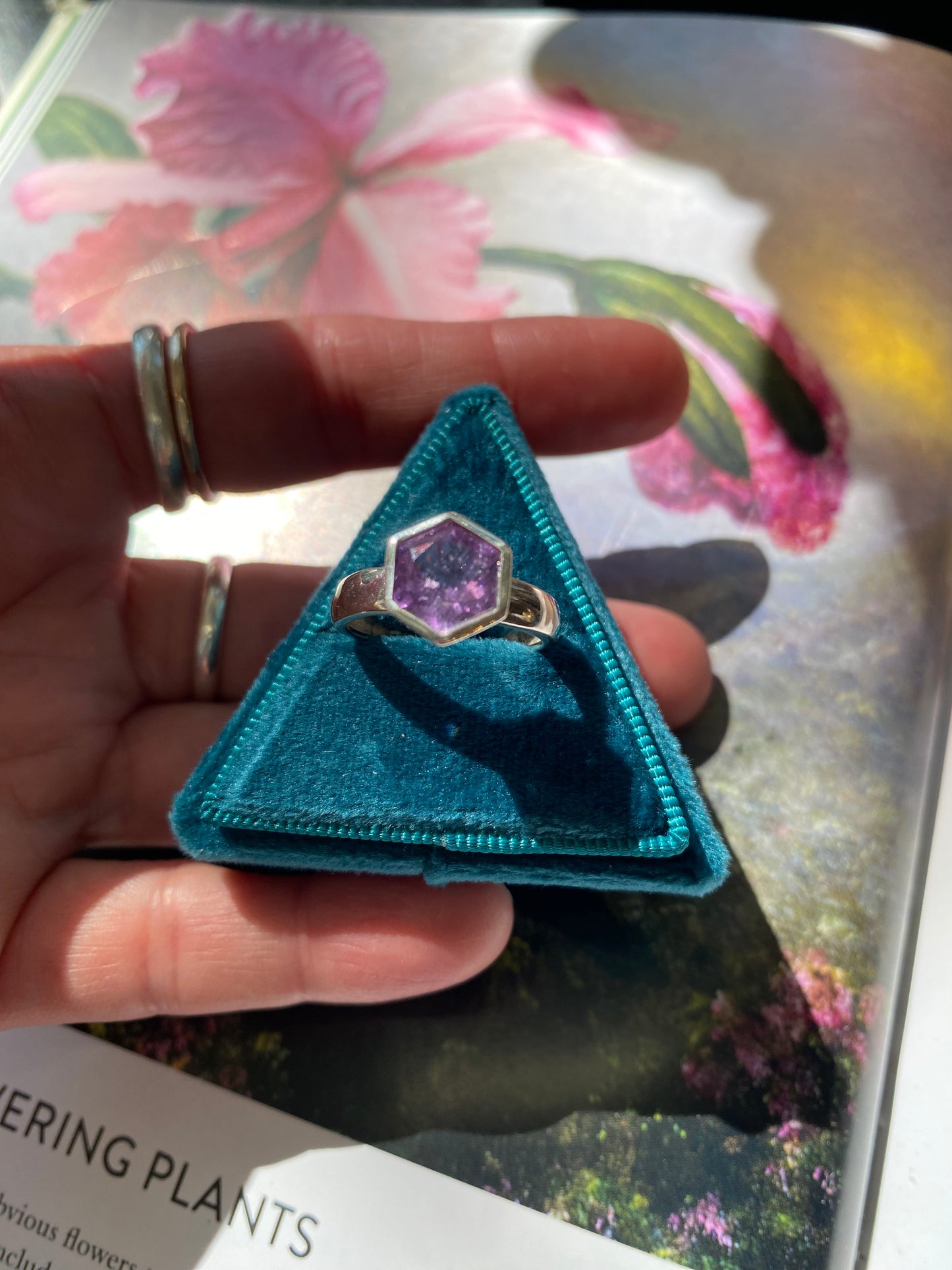 Amethyst Sterling Silver Ring Size 6 - Moon Room Shop and Wellness