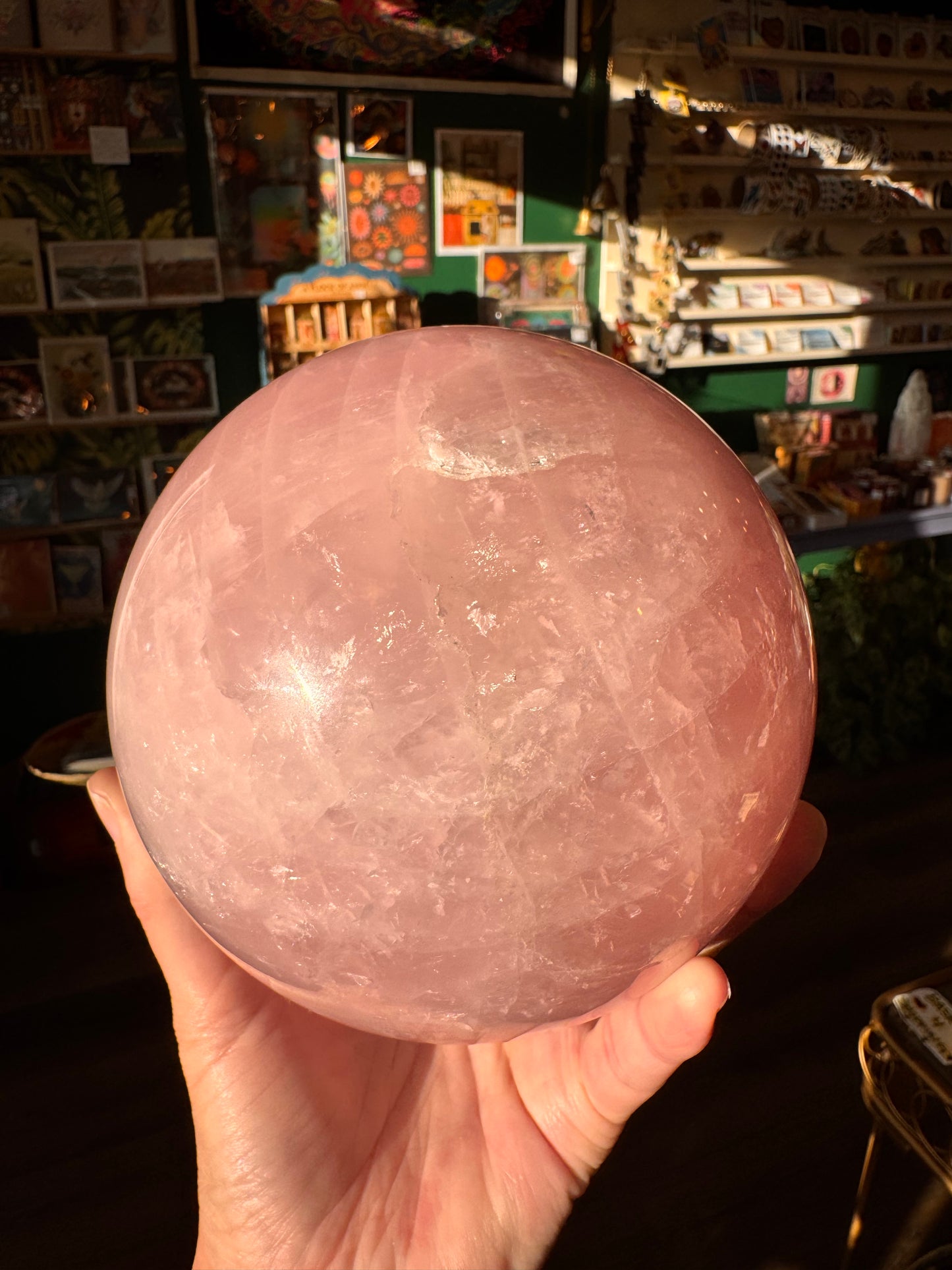 Rose Quartz Gorgeous Pink Sphere 8 lb - Moon Room Shop and Wellness