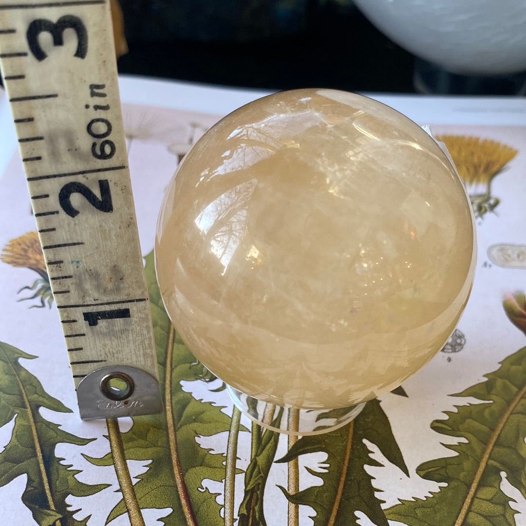 Honey Calcite Sphere  254 g - Moon Room Shop and Wellness
