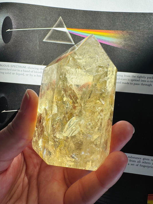 Lemon Quartz Tower 326 g  Brazil Gorgeous - Moon Room Shop and Wellness