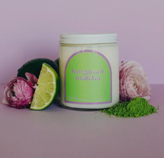 9oz - Scented Candle - Bergamot Matcha - Moon Room Shop and Wellness