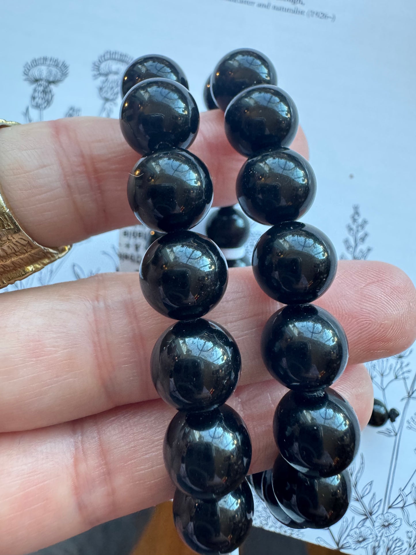 Black Obsidian  Grade A++ Adjustable Bracelet - Moon Room Shop and Wellness