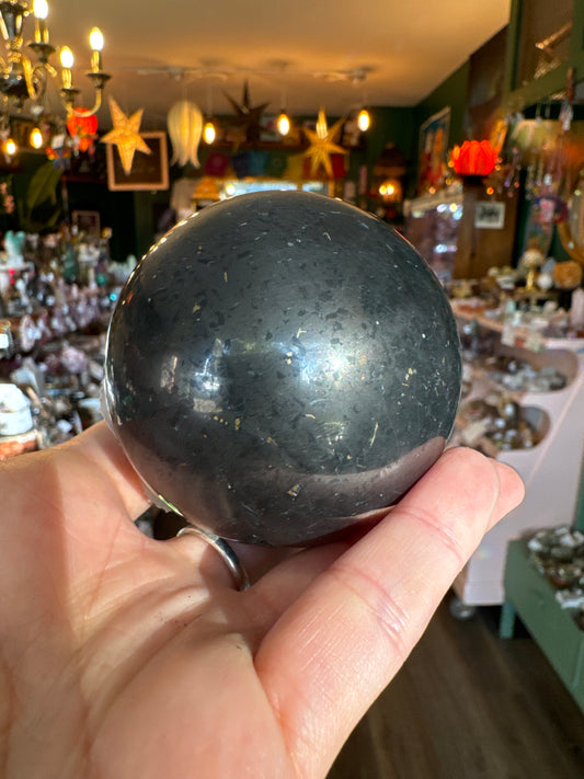 Shungite Sphere 296 g Russia - Moon Room Shop and Wellness