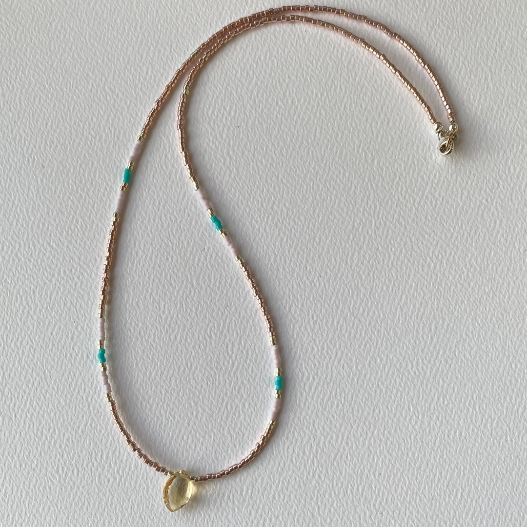 Citrine + Seed Bead Necklace - Moon Room Shop and Wellness