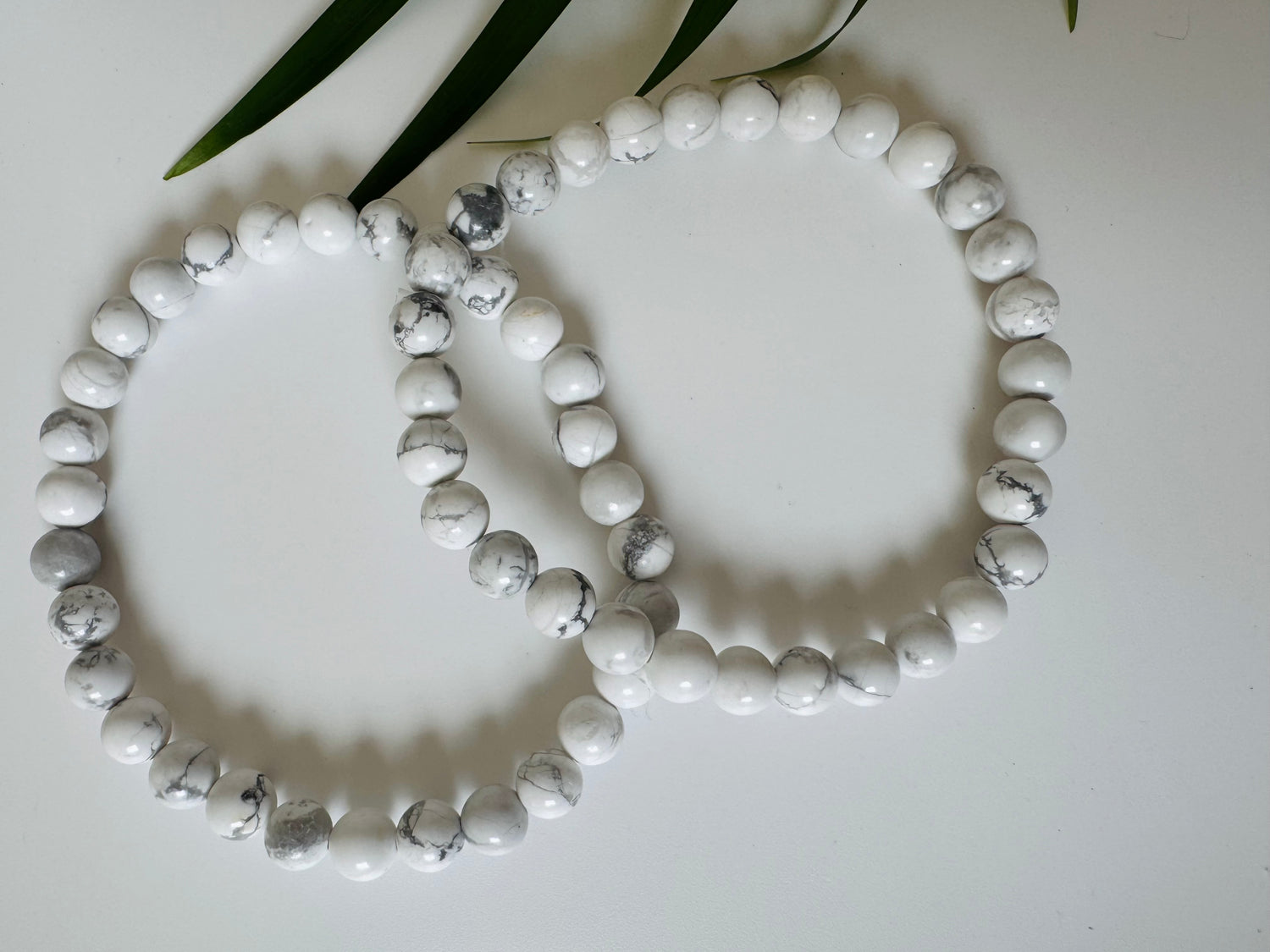 Howlite Stretch Bracelet 6mm - Moon Room Shop and Wellness