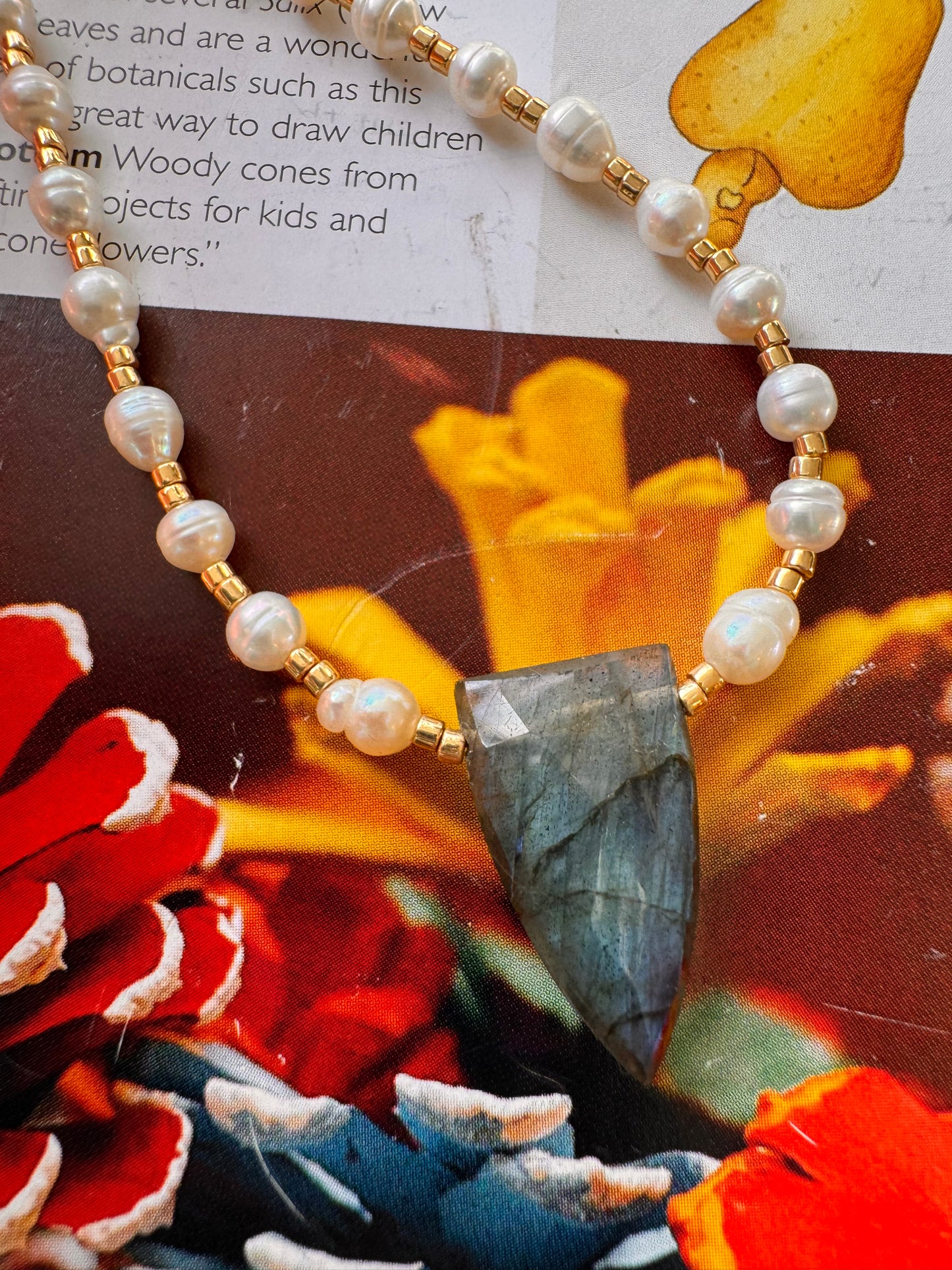 Soul Pretty Pearl + Labradorite Gold Fill Handmade Necklace - Moon Room Shop and Wellness