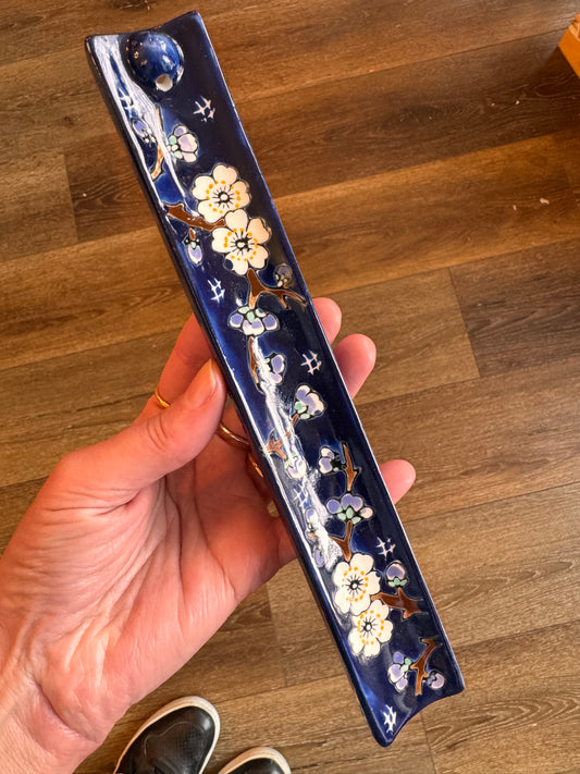 Plum Blossoms Ceramic Incense Holder - Moon Room Shop and Wellness