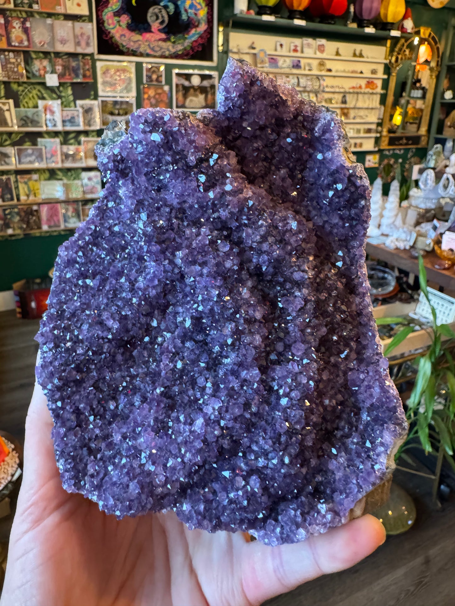Rainbow Amethyst Standing Sparkly Cluster Brazil 4.17 lb - Moon Room Shop and Wellness