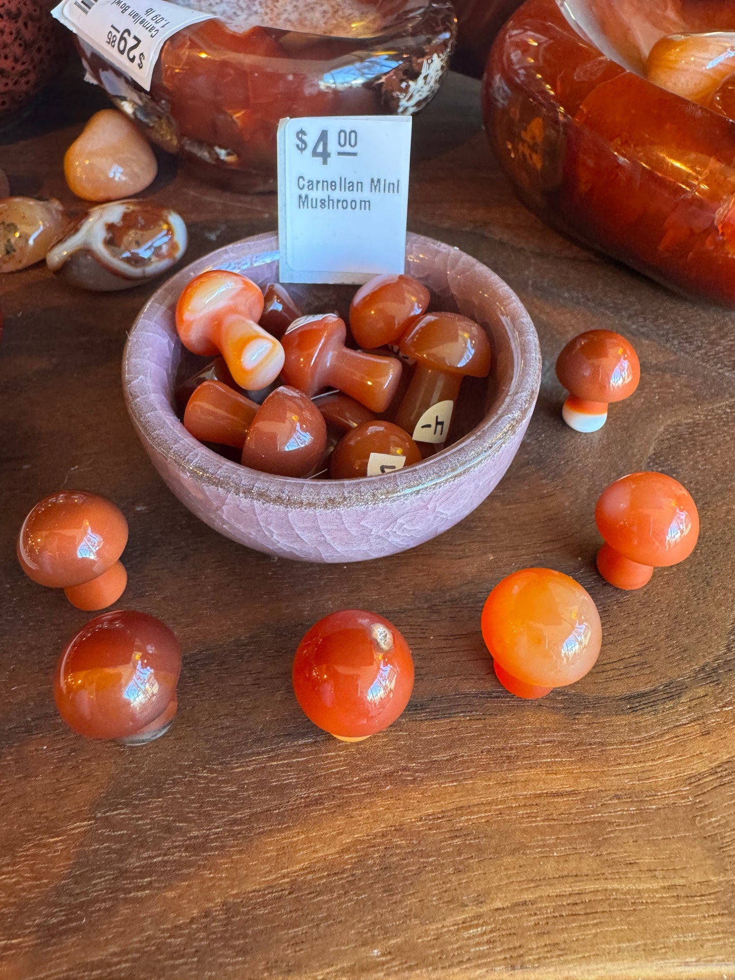 Carnelian Mini Mushroom