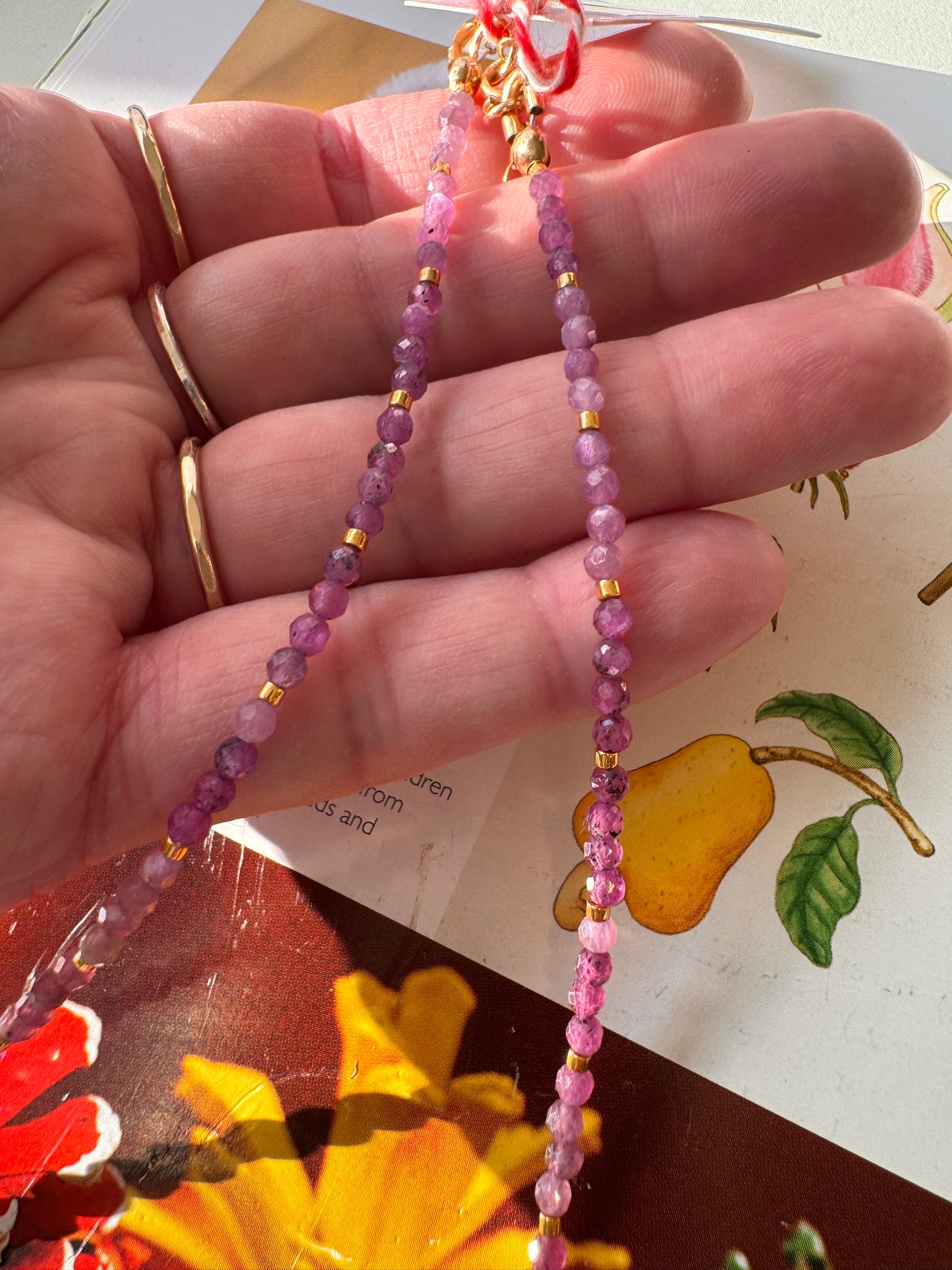 Soul Pretty Ruby Faceted Gold Fill Handmade Necklace - Moon Room Shop and Wellness