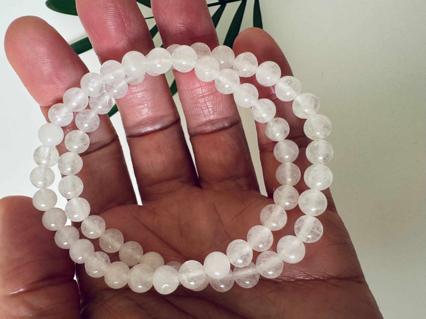 Clear Quartz Stretch Bracelet 6mm - Moon Room Shop and Wellness